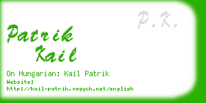 patrik kail business card